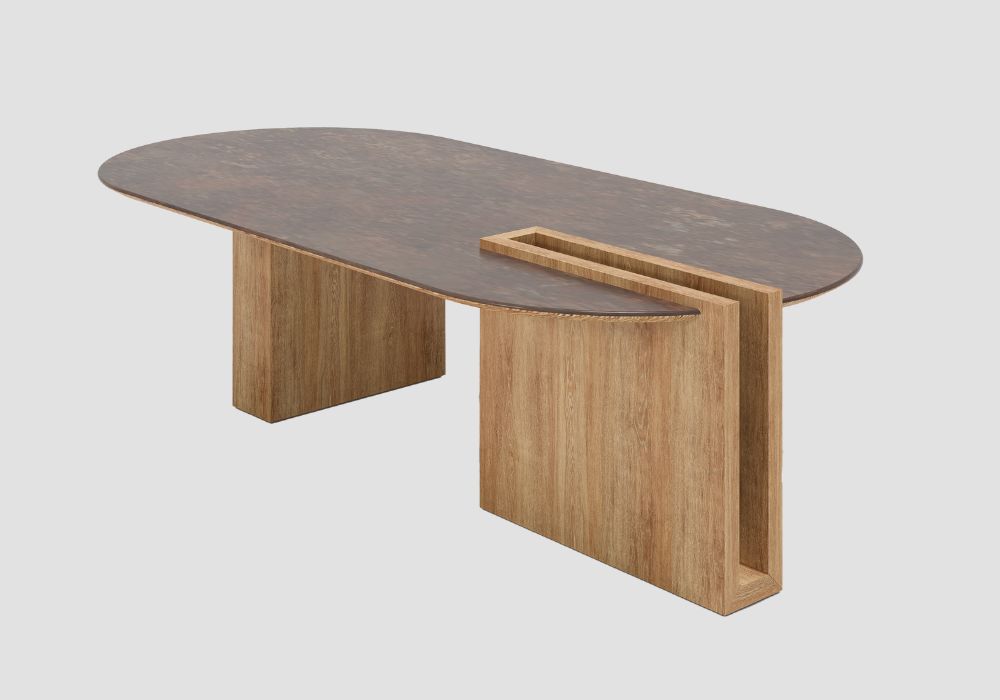 Demeter Oval Coffee table oak