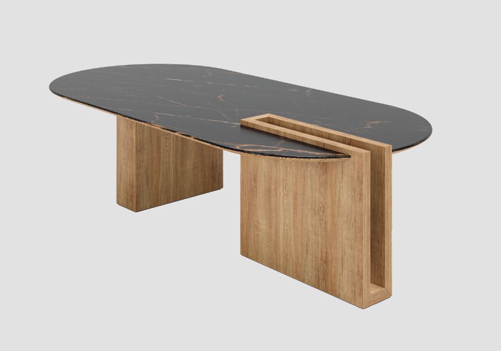 Demeter Oval Coffee table oak