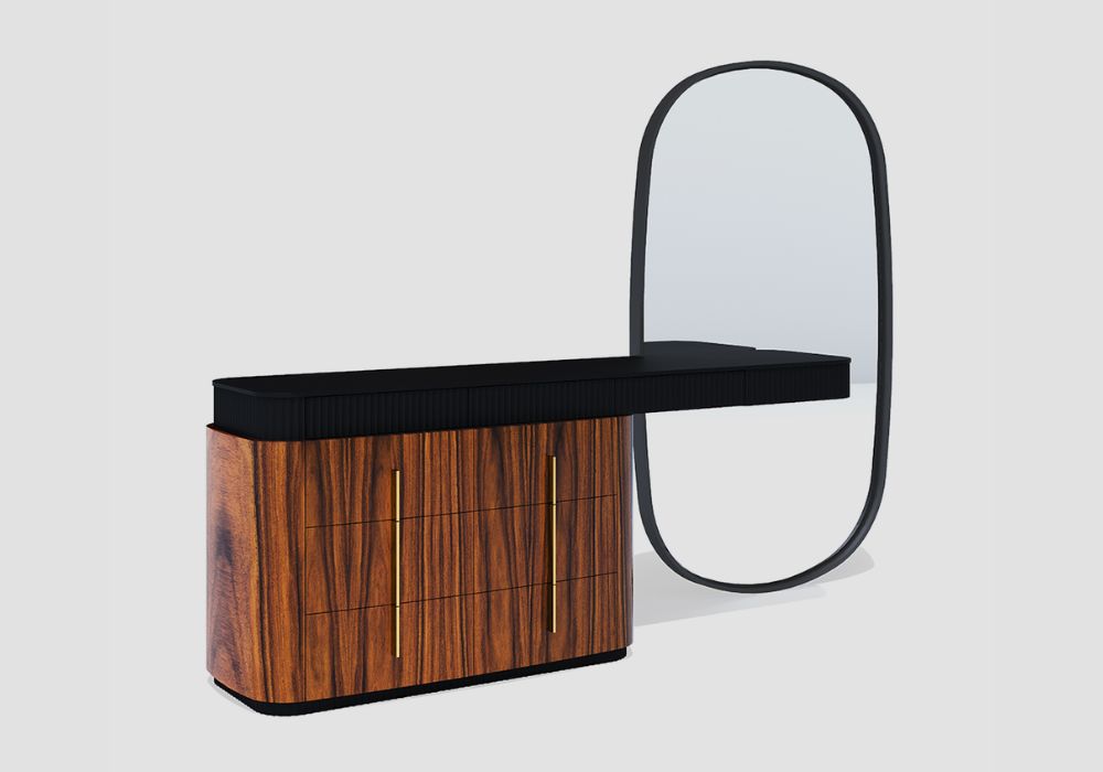 Double Moon Dresser with mirror