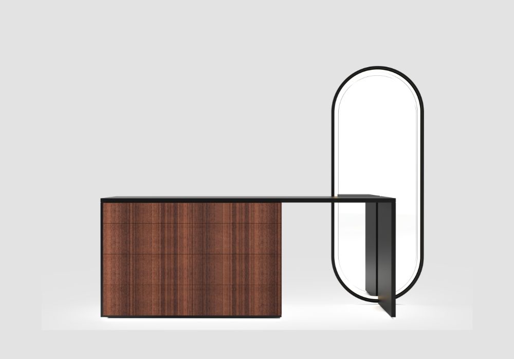 Zeus Dresser with side opening and Mirror